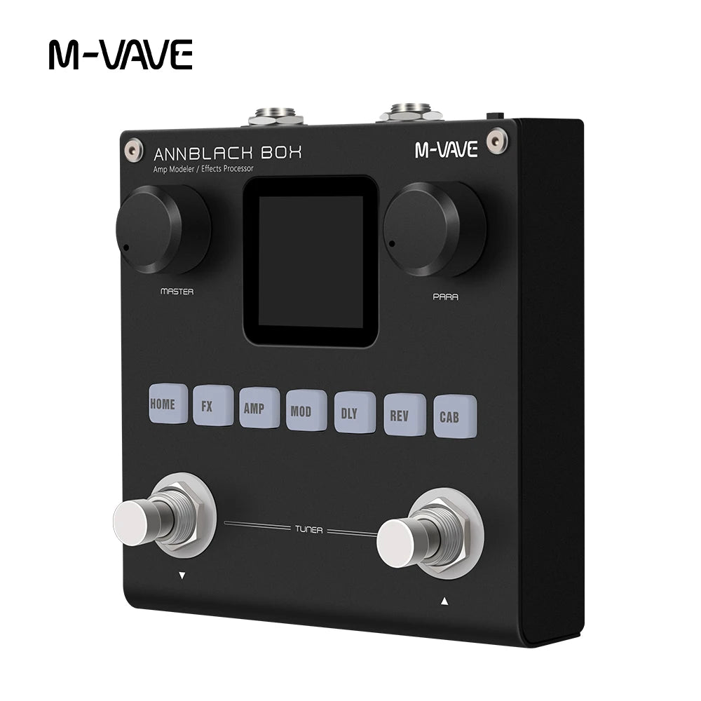 M-VAVE BLACKBOX Multifunctional Guitar/Bass Effect Pedal Effector（Built-in battery）, 80 editable Presets, 6 Effects Modules