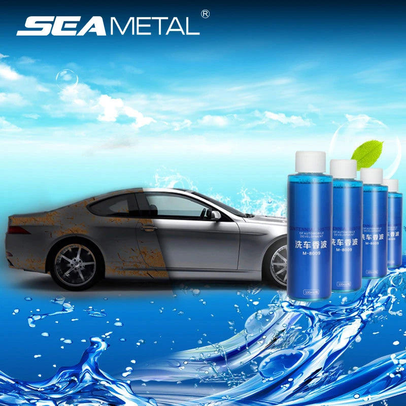 SEAMETAL 2pcs 100ml Concentrated Car Wash Liquid Shampoo High Efficiency Car Beauty Cleanning Foam with Towel for Car Accessorie