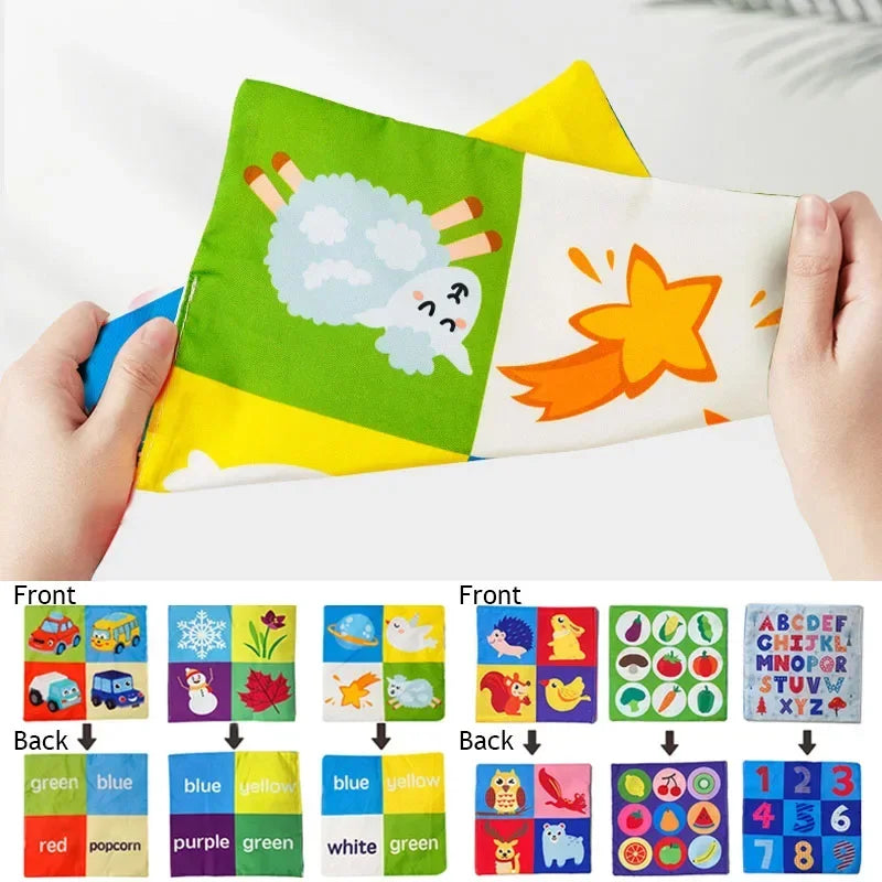 Baby Tissue Box Toy Montessori Square Sensory Toys Juggling Rainbow Educational Learning for Toddler InfantsNewborns and Kids