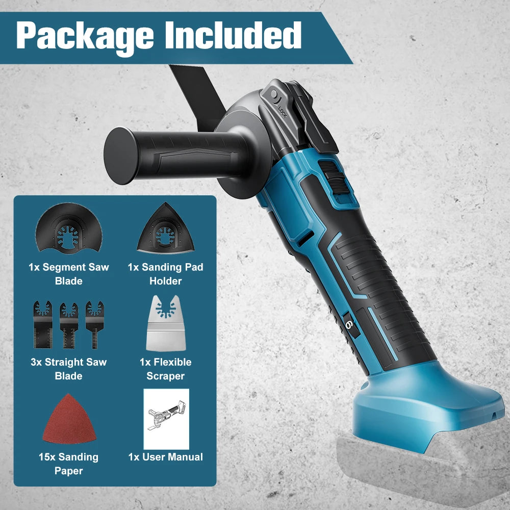 Synxiter Oscillating Multi Tools For Makita 18V Battery 6 Gears Electric Cutting Wood Speed Trimmer Saw Renovation Power Machine