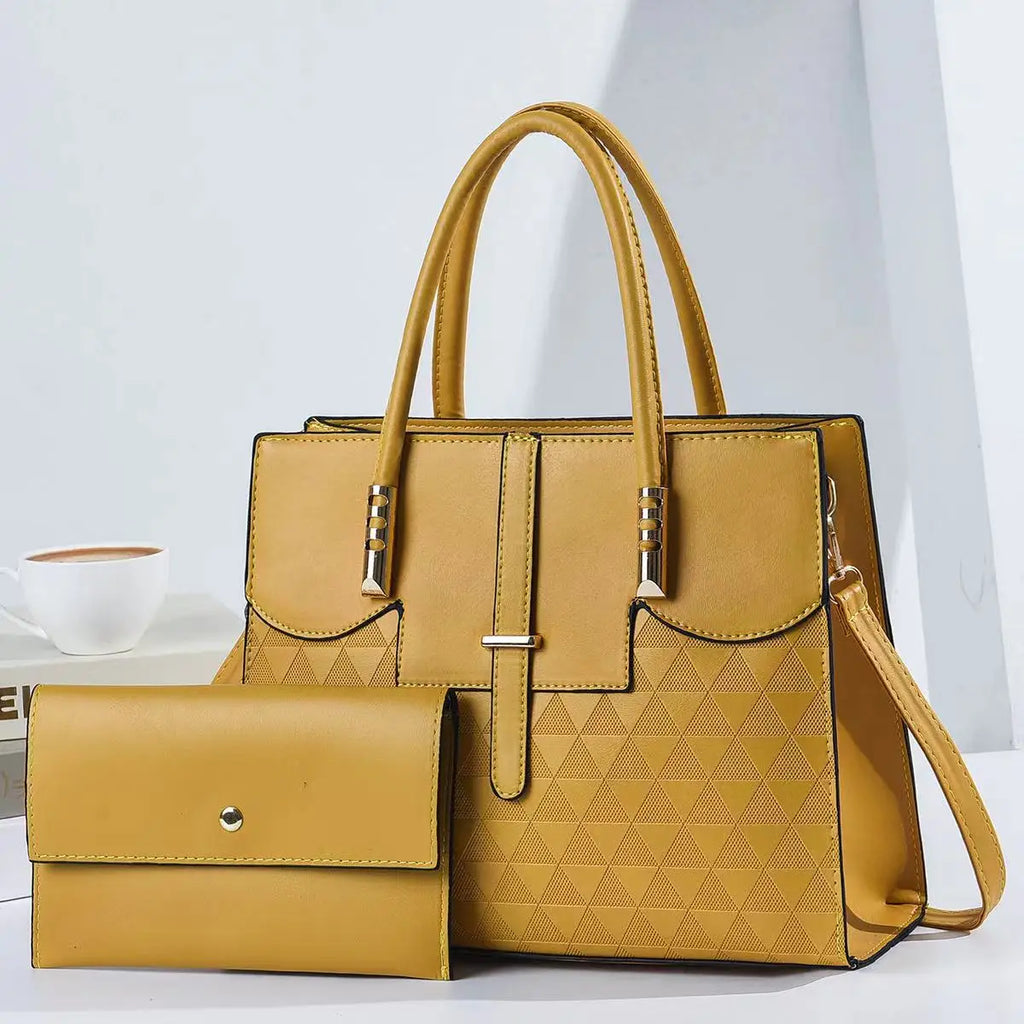 New Women's bag handbags for women femme Shoulder bag Women's Lychee pattern PU Portable bucket bag ladies messenger bag