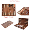 11-17 Inch Wooden Backgammon Luxury Chess Set Foldable Large Backgammon Board Handmade Professional Chess Family Table Game Gift