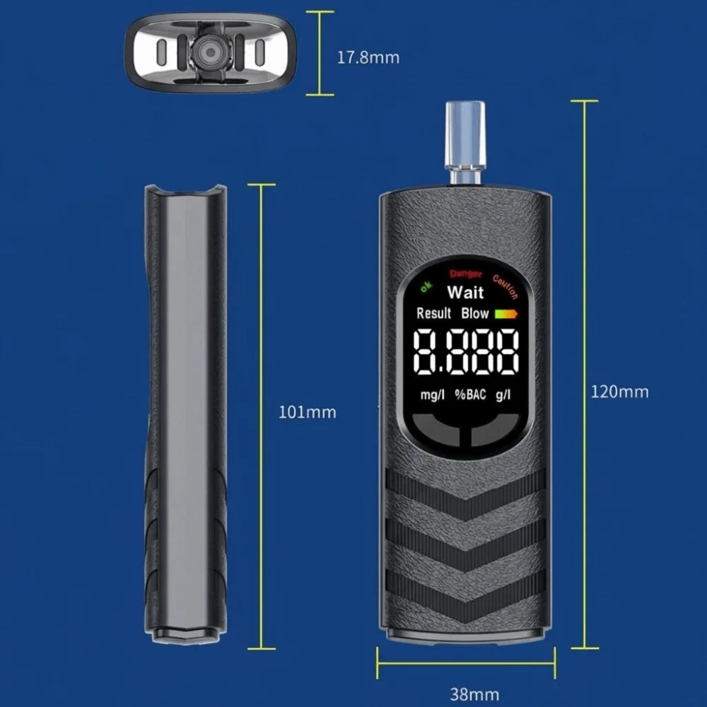 LCD Display Digital Alcohol Tester Police Grade Breath Analysis Alcohol Detector Digital Display Drunk Driving Test