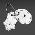 Mini Pocket Welding Joint Two-piece Gage Stainless Steel Fillet Weld Seam Gap Butt Weld Gauge High Precision Inspection Ruler