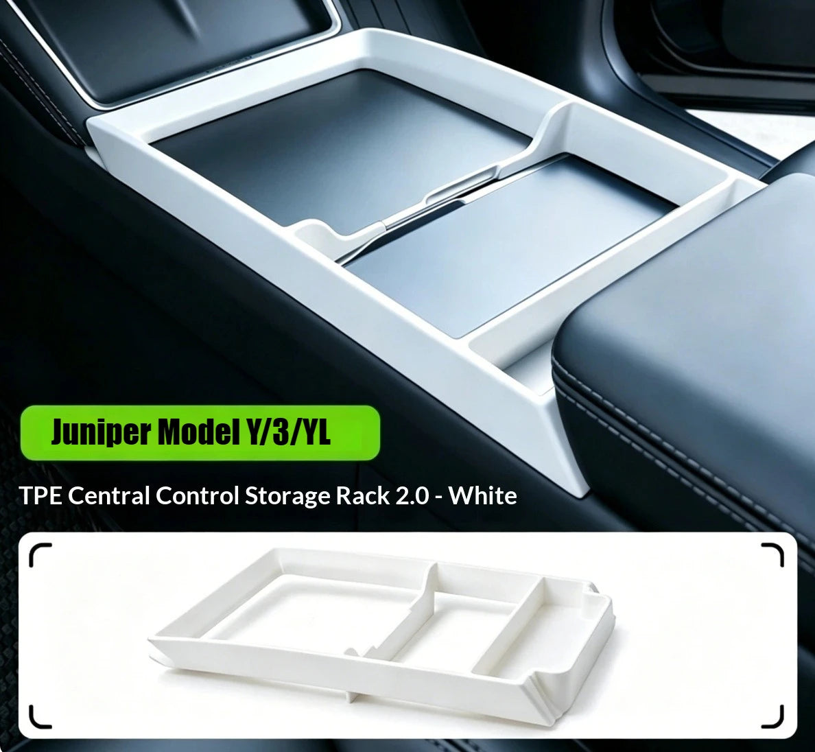 Car Interior Storage Accessories Center Console Organizer Rack Armrest Storage Box Exact Fit For Tesla New Model 3 Highland