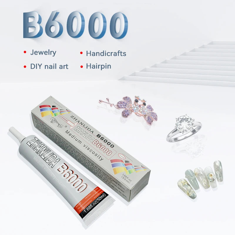B6000 15ml 25ml 50ml 110ml Liquid Glue DIY Handmade Jewelry Rubber Wood Plastic Diamond Glue Epoxy Resin Adhesive