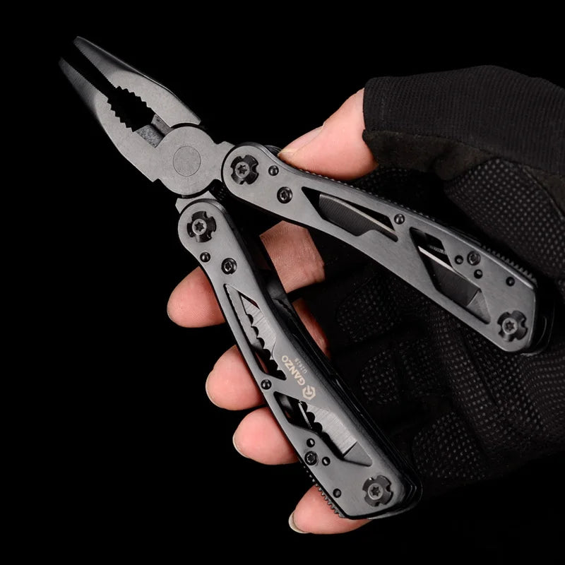 GANZO G202B Folding Knife Plier Multitools EDC Camping Multifunctional Screwdriver Bits Mini Scissors Stainless Steel