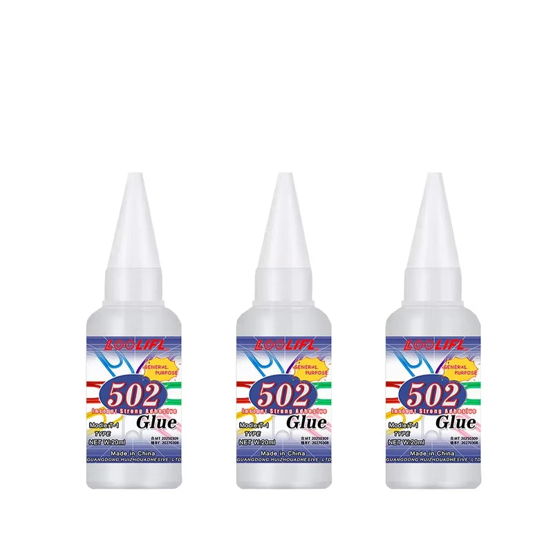 502 Super Glue Instant Strong Transparent Adhesive Cyanoacrylate Quick Dry for Toy Plastic Model Craft Repair
