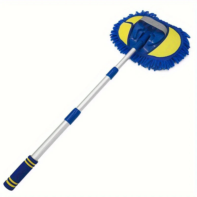 1pc Microfiber Car Wash Brush Mop Kit, Mitt Sponge With Long Handle Car Cleaning Supplies Kit Duster Washing Car