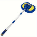 1pc Microfiber Car Wash Brush Mop Kit, Mitt Sponge With Long Handle Car Cleaning Supplies Kit Duster Washing Car