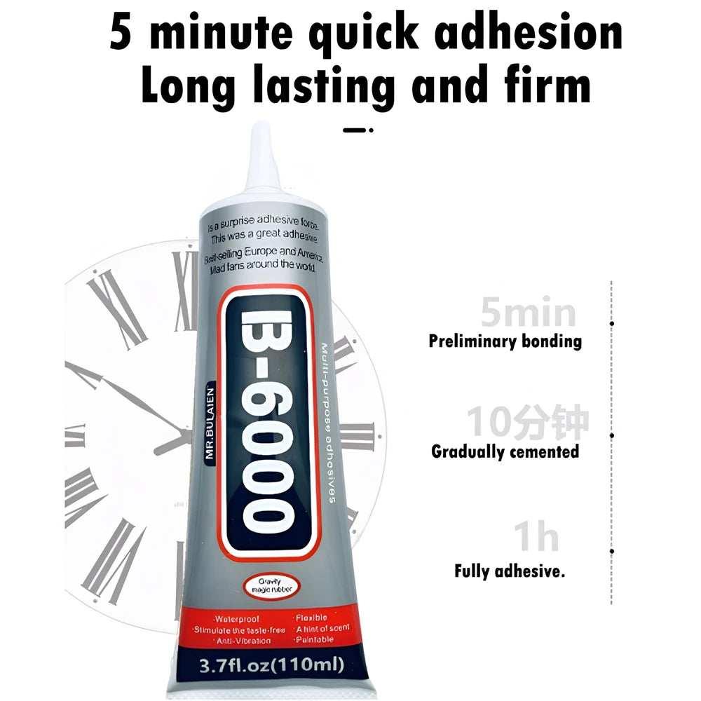1PC 10/25/110ML B6000 Adhesive Glue for Phone Repair B-6000 Liquid Glue Multi-purpose Super Glue With Precision Applicator Tip
