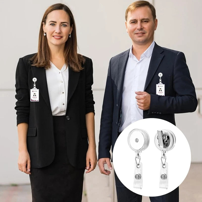 25Pcs Retractable Badge Reels Badge Reel Clips Badge Holders with Swivel Alligator Clip Retractable ID Name Card Holders-A13G