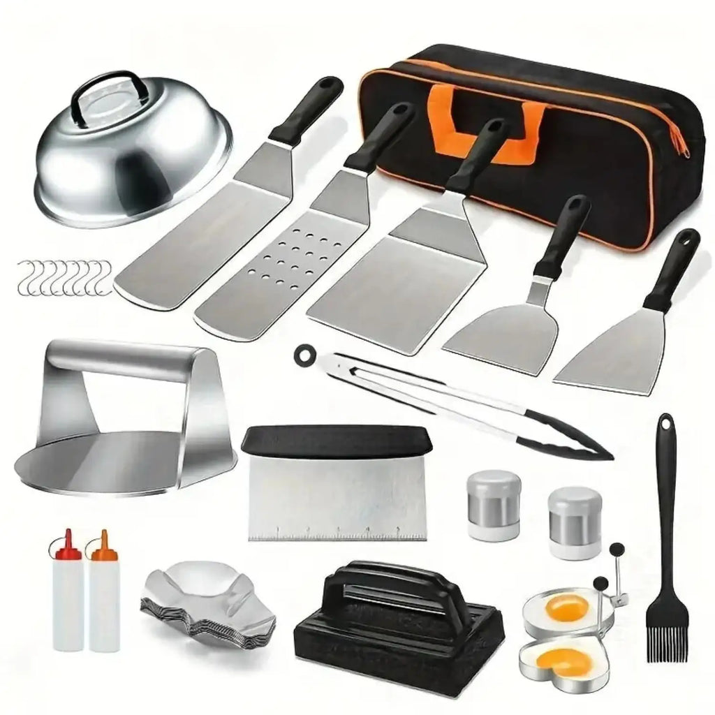 Ultimate Grill Master's Choice: 38-Piece Griddle Tool Set , Ideal BBQ Gift