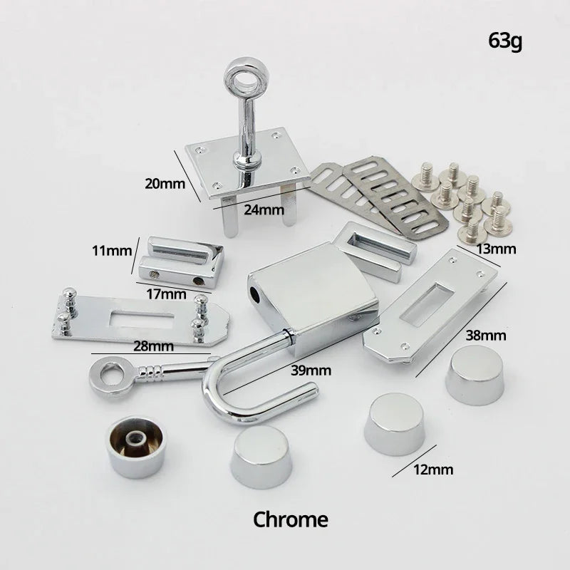 Fashion Metal Bag Locks Clasp Bag Lcok Set For Handbags Purse Tote Closures Snap Clasps DIY Craft Hardware Case Bag Accessories