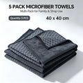AUTOBRIGHT Dual-Sided Microfiber Car Towel Super Absorbent Double Texture For All Auto Detailing Home Office Cleaning