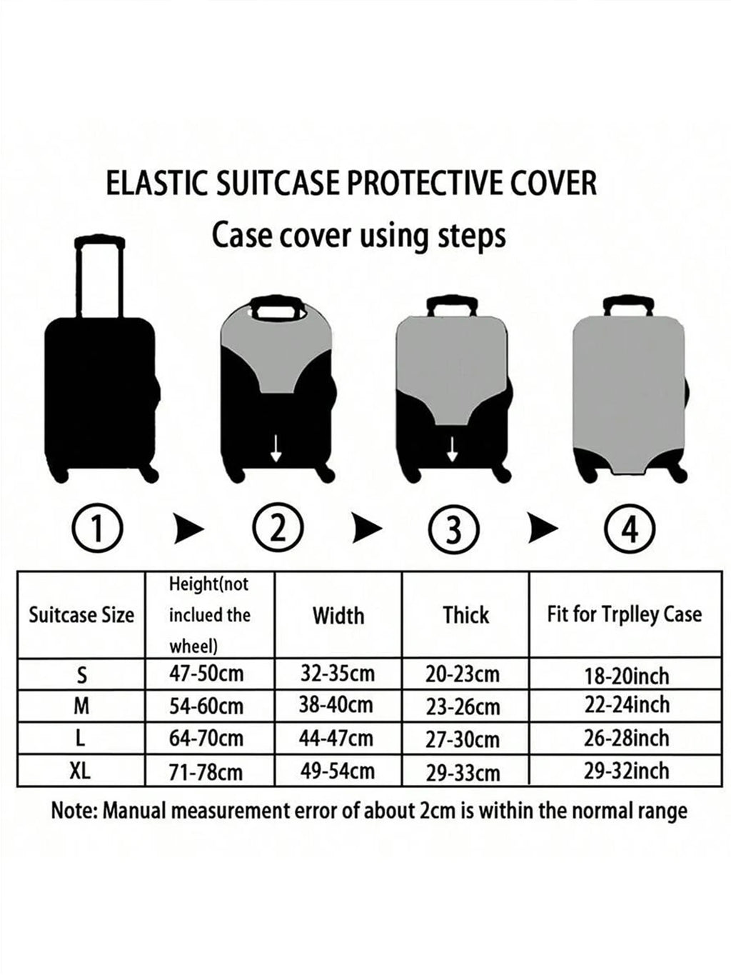Cartoon Tilted Giraffe Print Luggage Cover, Suitable for 18-32 Inch Luggage Cover, Suitcase Protector, Travel Accessories