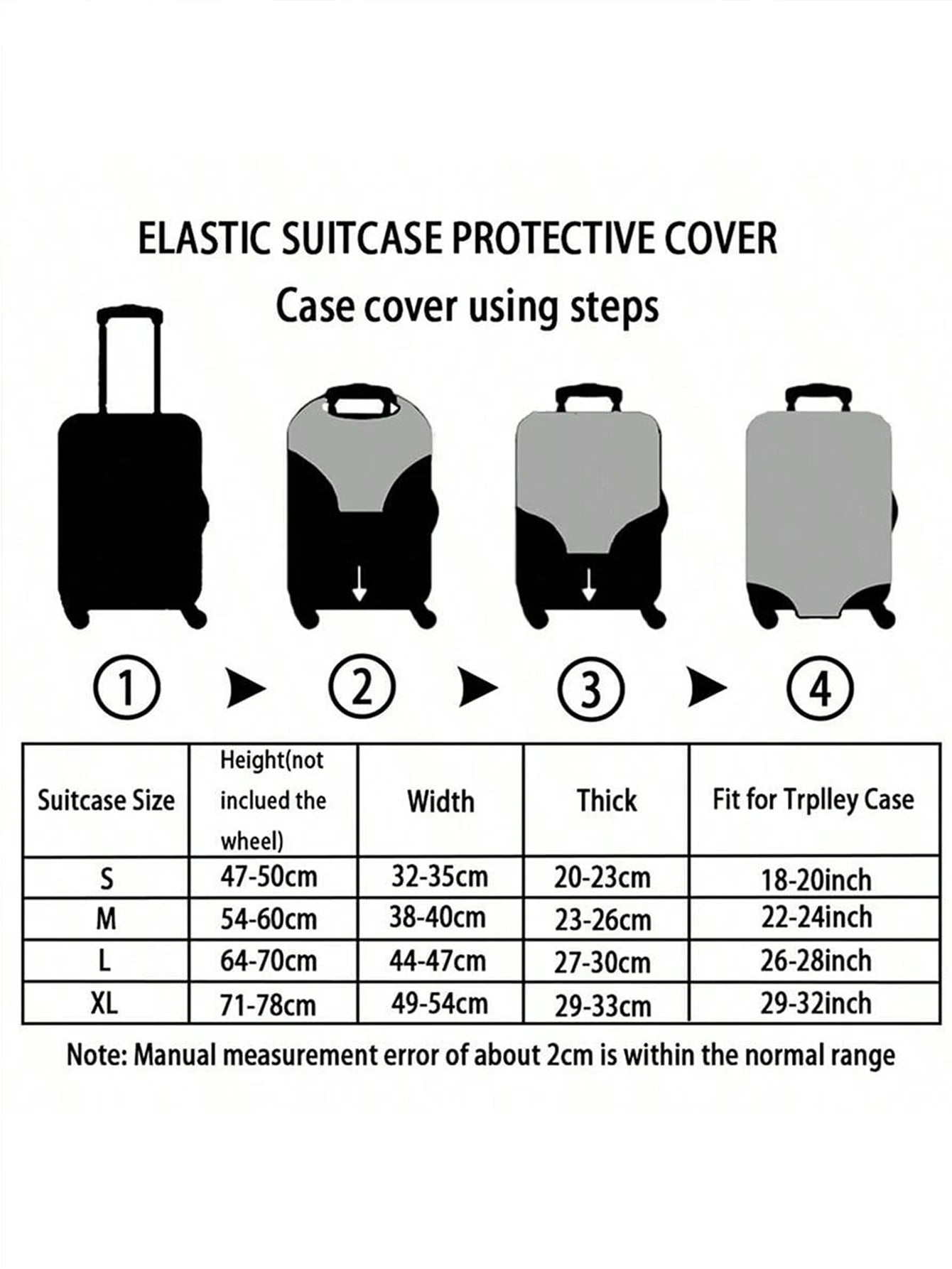 Cartoon Tilted Giraffe Print Luggage Cover, Suitable for 18-32 Inch Luggage Cover, Suitcase Protector, Travel Accessories