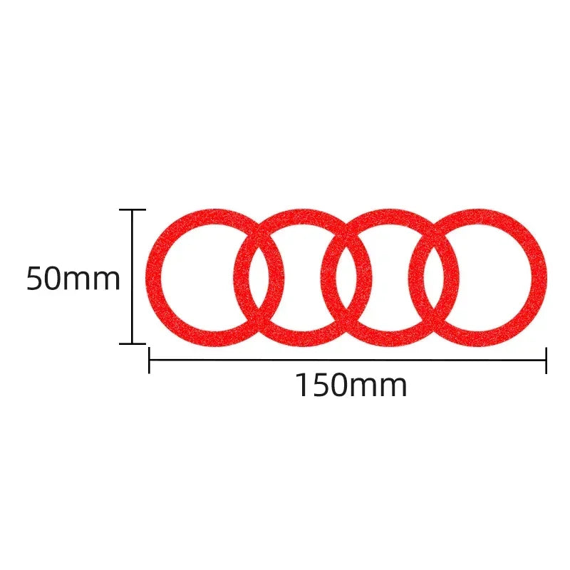 4-ring badge car stickers for A3 A4 B8 8P 8V B6 A5 A6 C7 Q5 B9 B7 C6 A1 Q7 Q3 TT car window trunk decoration stickers