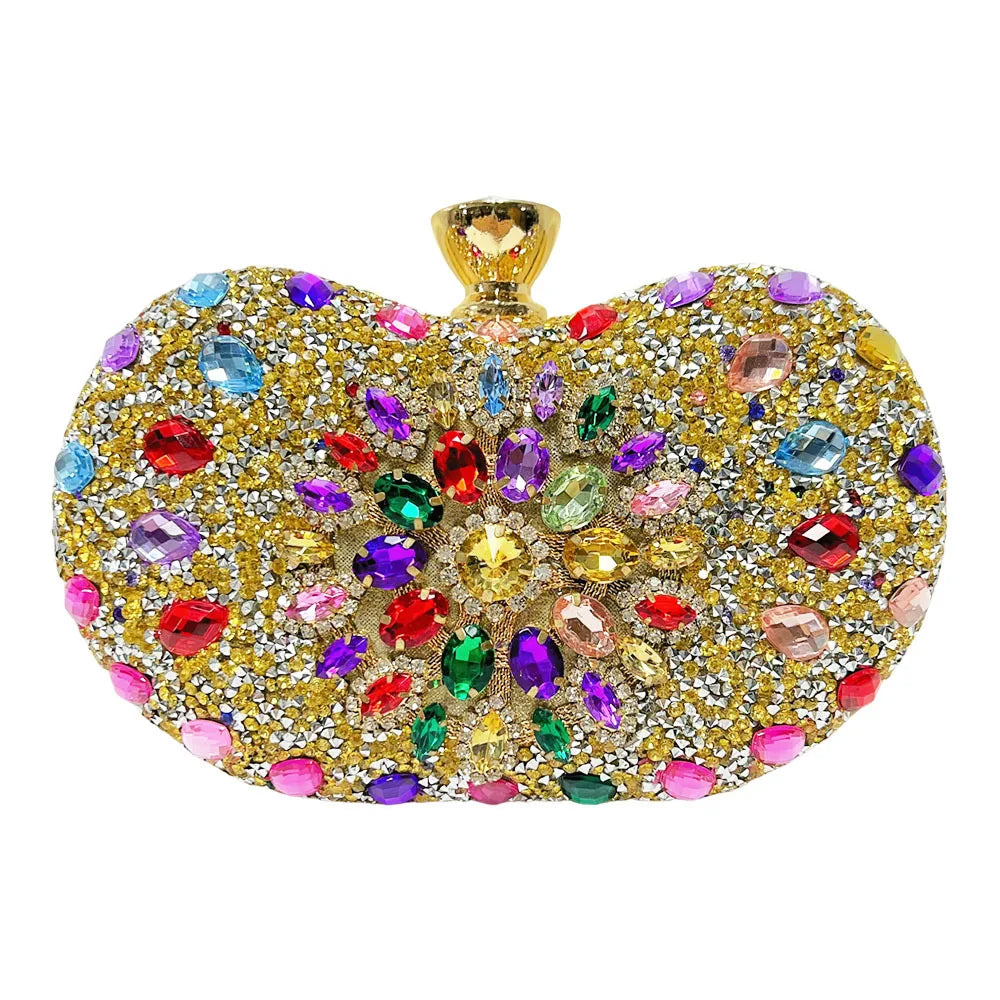 New diamond-encrusted handbag bag fashion shoulder messenger bag dinner party bag women's handbag