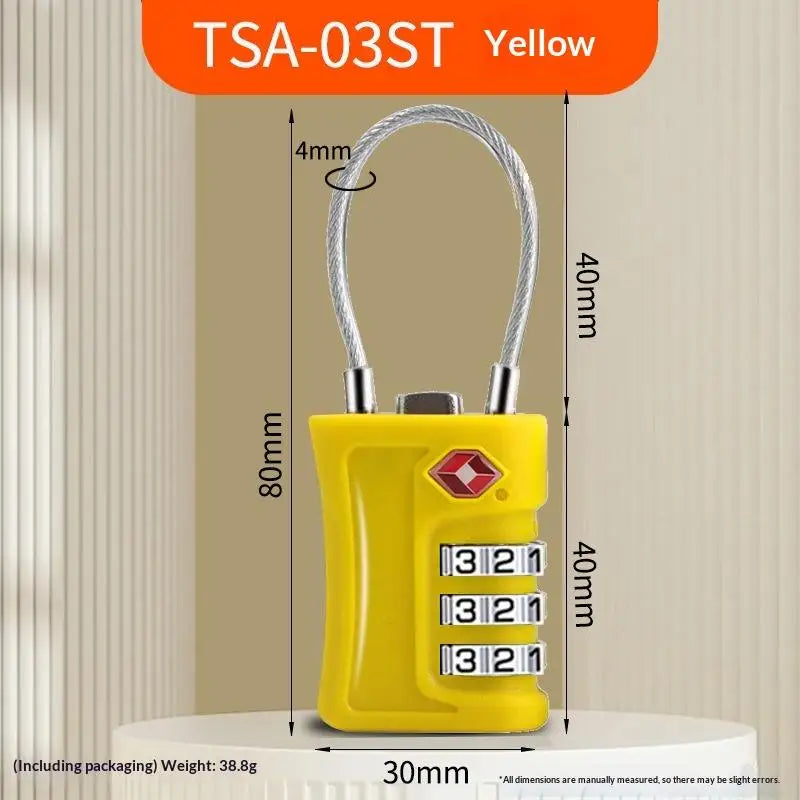Hot Sale Travel TSA Customs Lock Password Changeable Lock 3 Digit Portable Zinc Alloy Suitcase Luggage Backpack