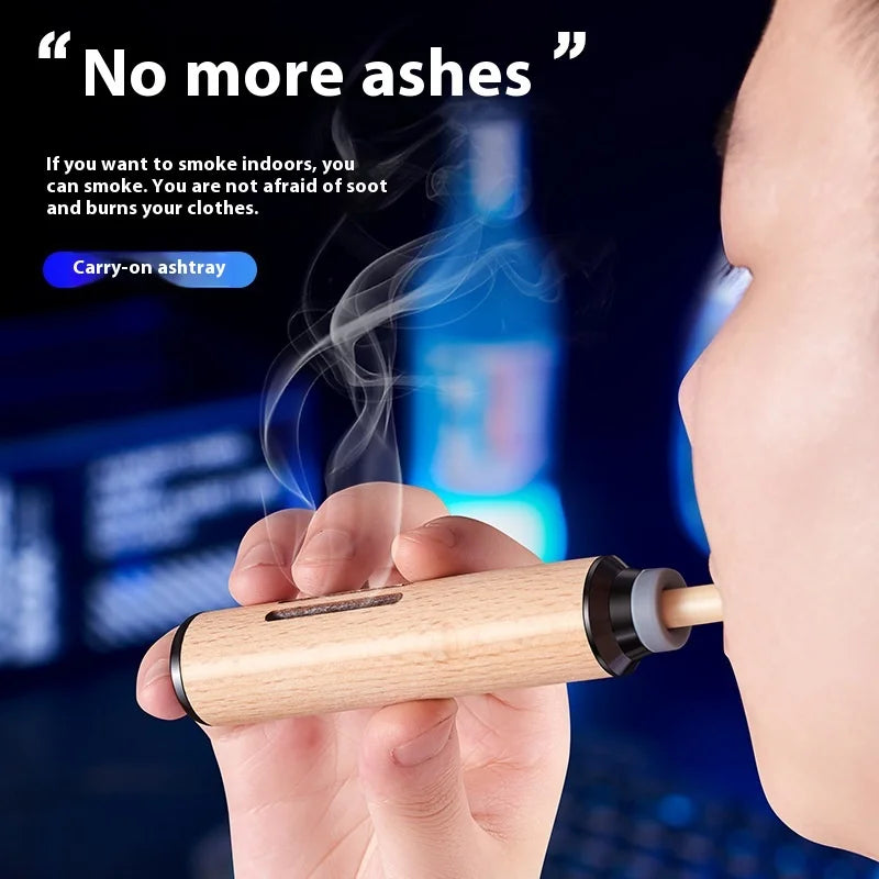 Anti-Ash Artifact Car Ashtray Portable Outdoor Travel Portable Self-storage Ashtray Lazy Cigarette Holder