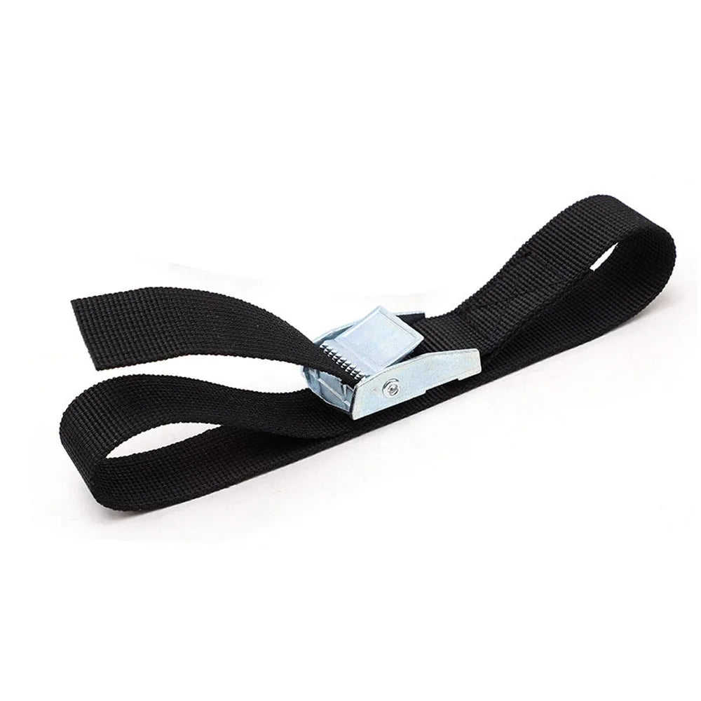 Black Tie Down Straps Metal Buckle Adjustable Luggage Straps Strong Ratchet Belt 1/2/3 Meters*25mm Tow Ropes