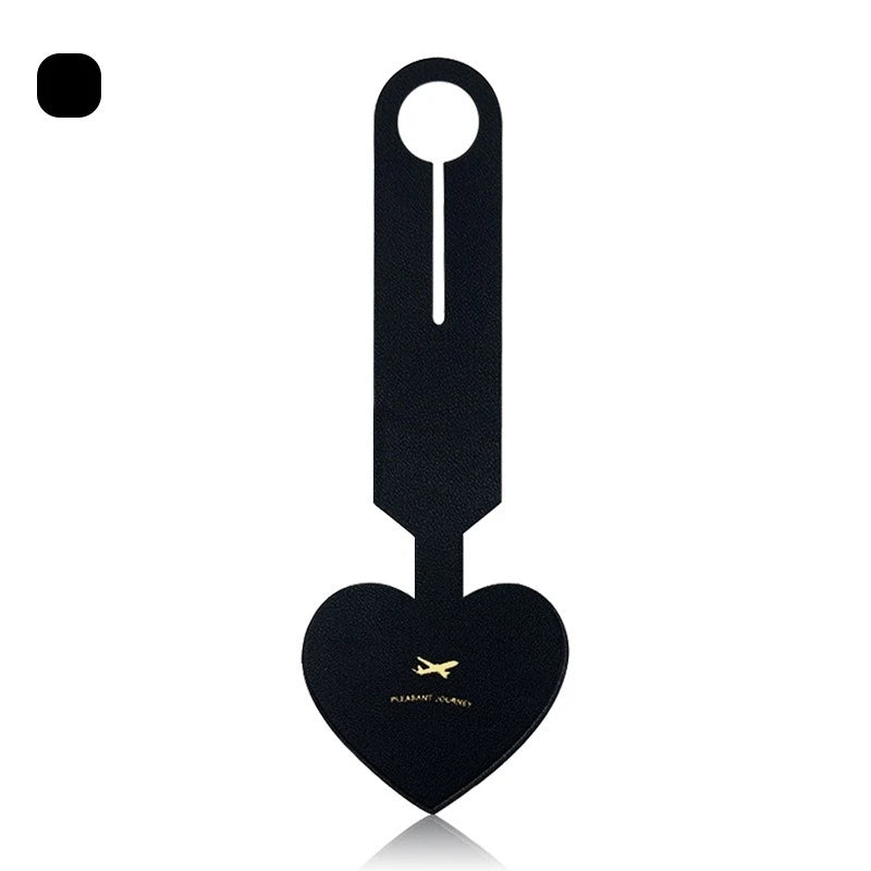 PU Heart Travel Luggage Tags Leather Solid Luggage Tags Luggage Boarding Tags Travel Accessories Packing Bags