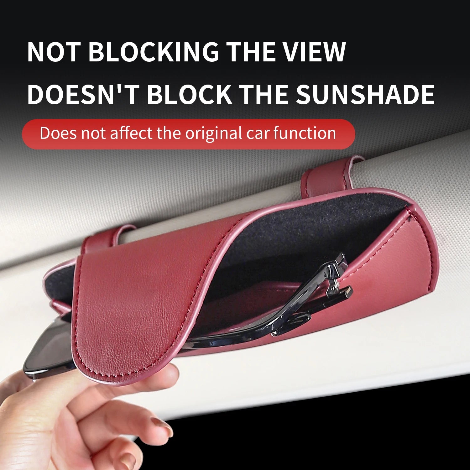For Porsche Macan Cayenne Panamera Cayman Boxster 911 Taycan Car Sunglasses Clip Glasses Box Auto Interior Accessories