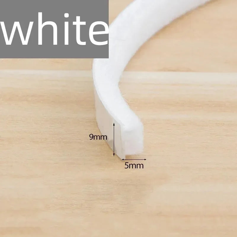 10Meters Brush Strip Self Adhesive Door Window Sealing Strip Home Door Window Sound Insulation Seal Film Door Swal Weather Strip