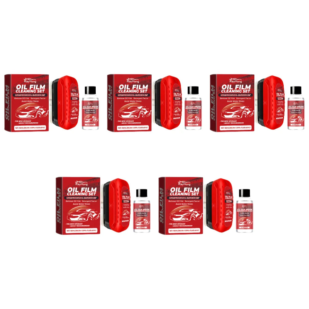 Car Glass Oil Film Remover Windshield Oil Film Cleaner Glass Sponge Cleaning Brush Glass Polishing Agent Car Maintenance Tools