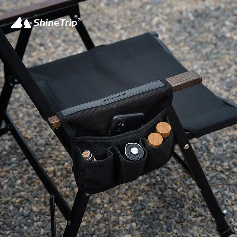 ShineTrip Outdoor Camping Chair Armrest Storage Bag Fishing Chair Side Hanging Bag Portable Multi Functional Tool Storage Bag