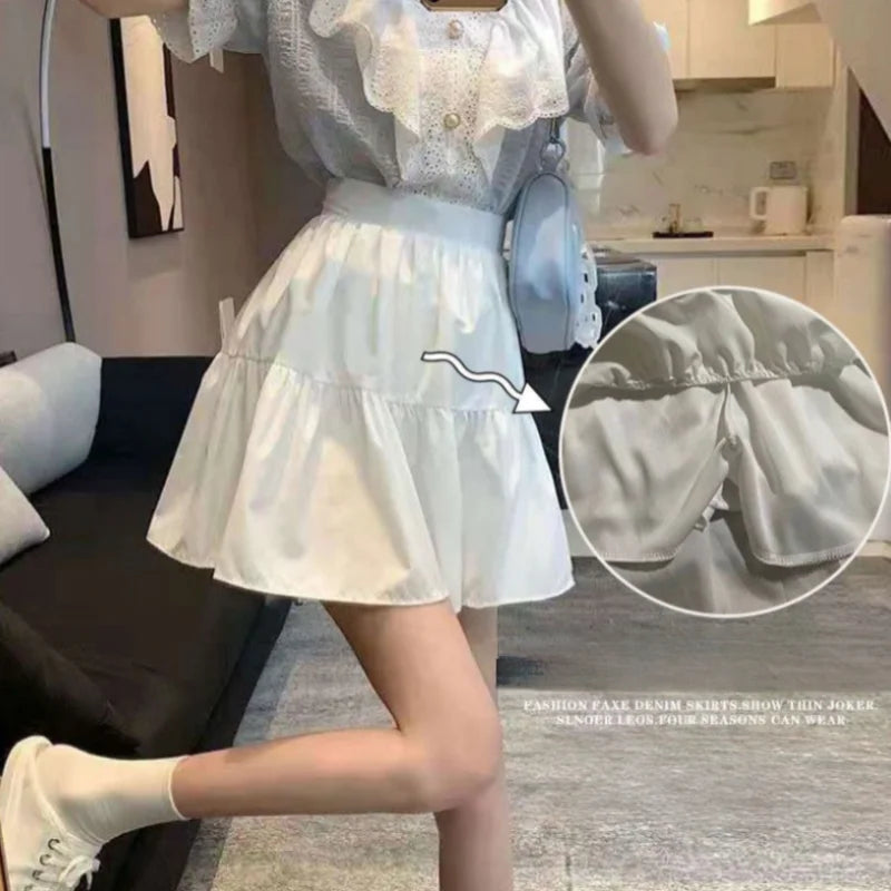 Plus Size Women's Ruffle Short Sleeve T-shirt Elastic Irregular Hem Slim Fit Shirt&Blouses Solid Summer Casual Elegance Top Chic