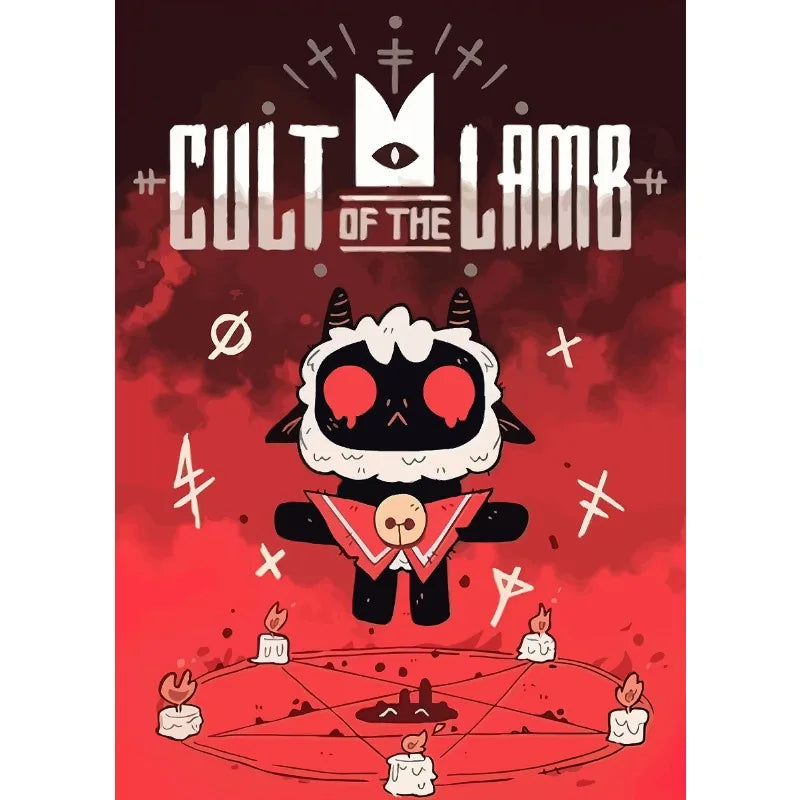 Classic Video Game Cult of The Lamb Anime Adventure Posters Print Canvas Painting Modern Wall Art Kids Bedroom Home Decor Gift