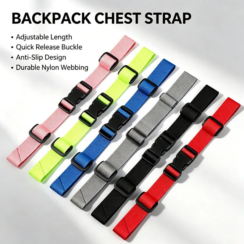 1/2PCS Harness Adjustable Shoulder Strap for Bag Backpack Chest Bag Strap Qutdoor Camping Tactical Bags Straps Accessories BDK02