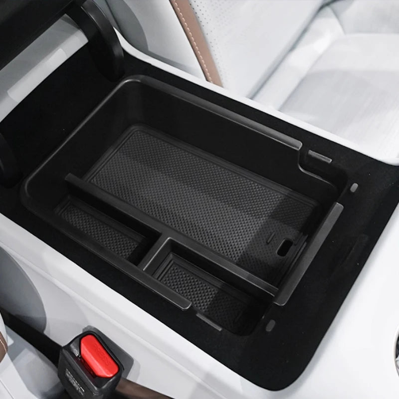 Car Armrest Box Storage For For AVATA 07 2024-Present ABS Under Center Console Organizer Tray Door Tidying Box Auto Accessory