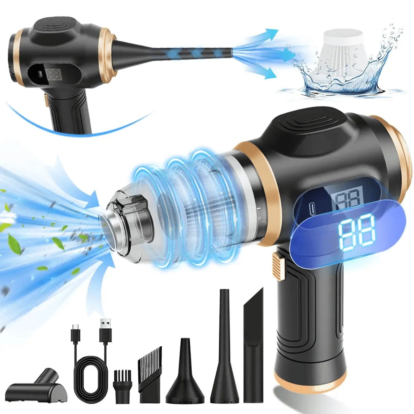 Mini Car Vacuum Cleaner Portable Cordless Handheld Cleaner for Home Appliance Powerful Cleaning Machine Car Cleaner for Keyboard