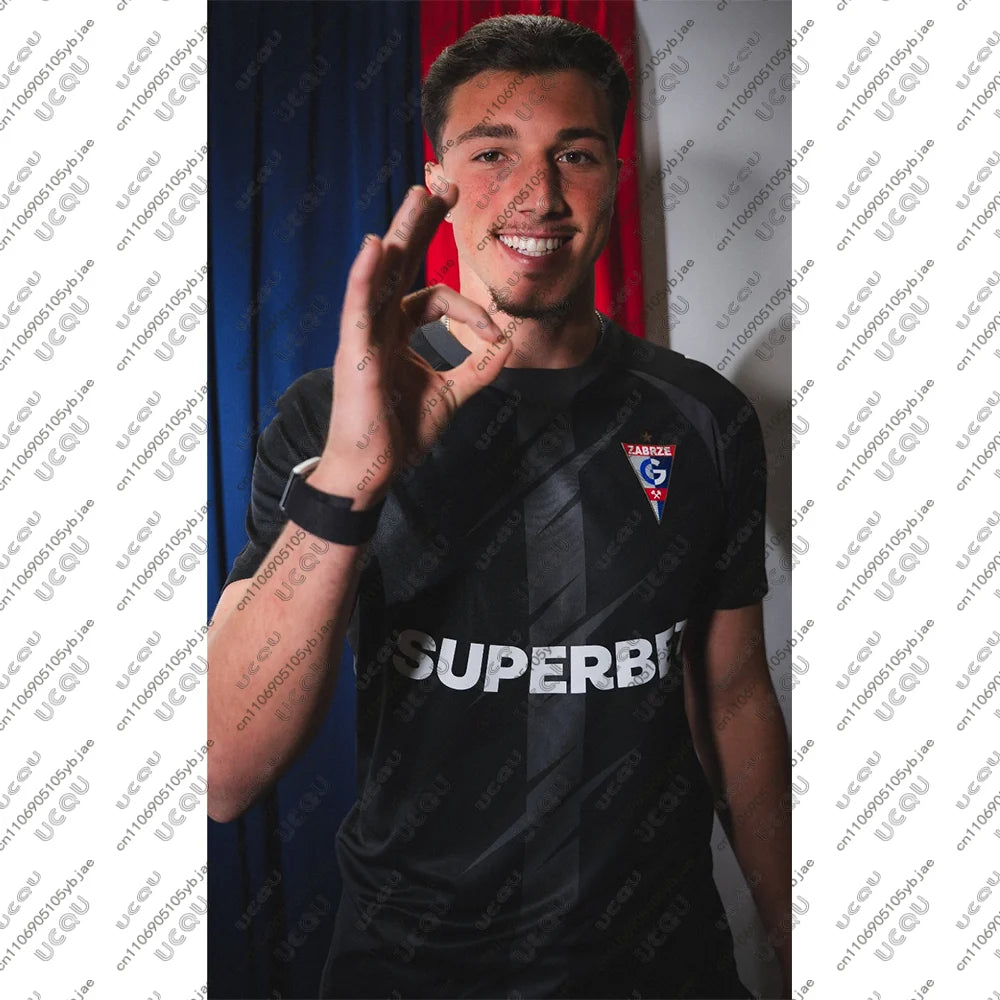 25-26 Mens Kids Boys P-Poland Top Adult Home Jersey Soccer Game Sport G-Górnik Zabrze Away Male Train Breathable Football Jersey