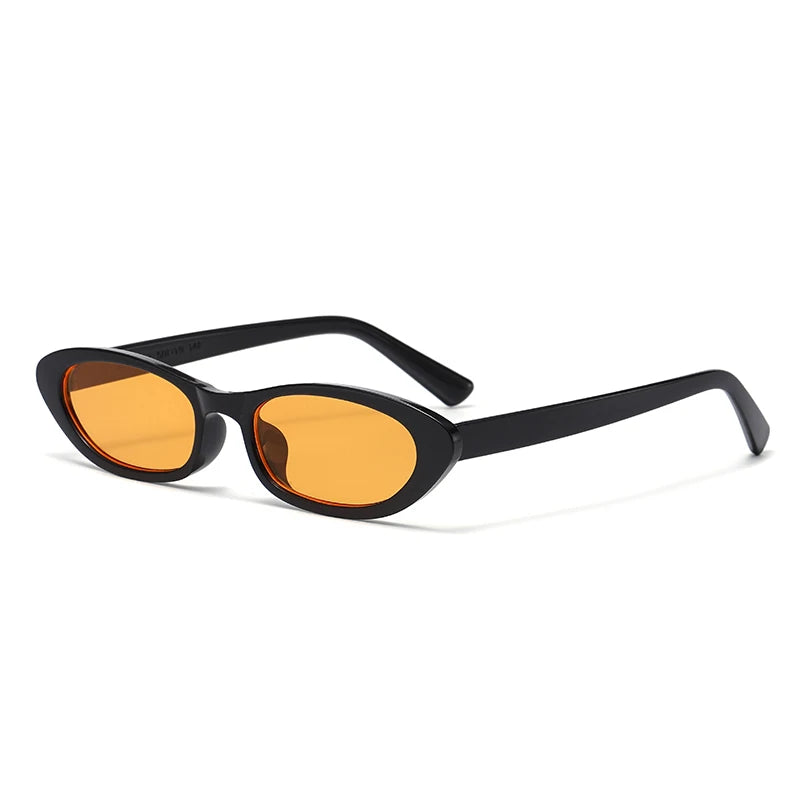 Hiking Eyewear Women's Black Sunglasses Fashion Brand Small Oval Frame Sun Glasses Ladies Retro Oval Eyewear Shade UV400