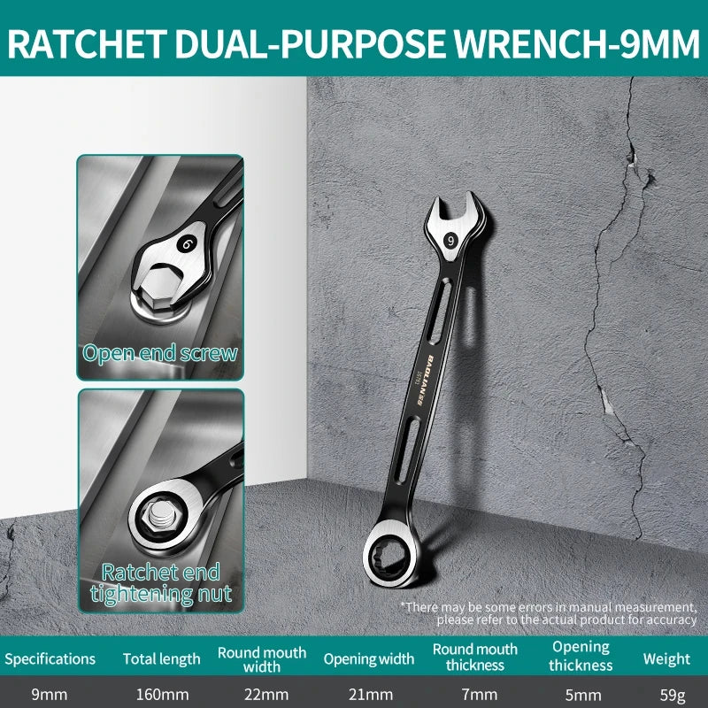 6mm-22mm Combination Wrench Dual-purpose Wrench Labor-saving Anti Slip Metric Universal Spanner For Car Repair Hand Tool