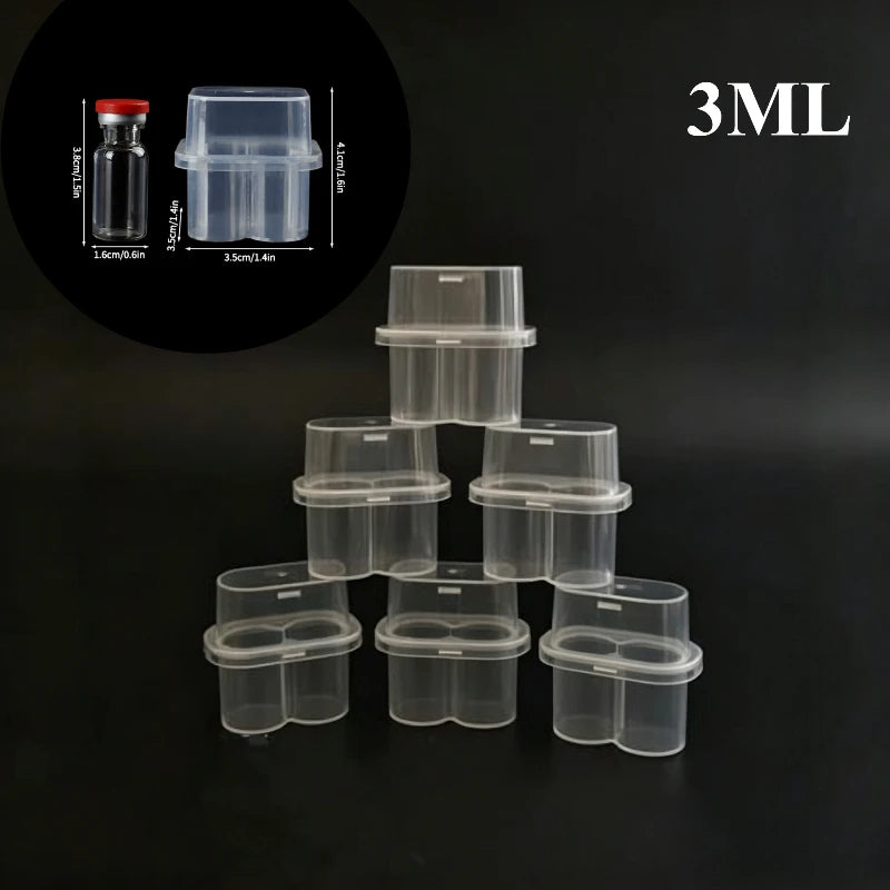 3ml Peptide Storage Box Mini Vial Storage Case 3ml Vial Case Small Peptide Holder Box Clear Peptides Box