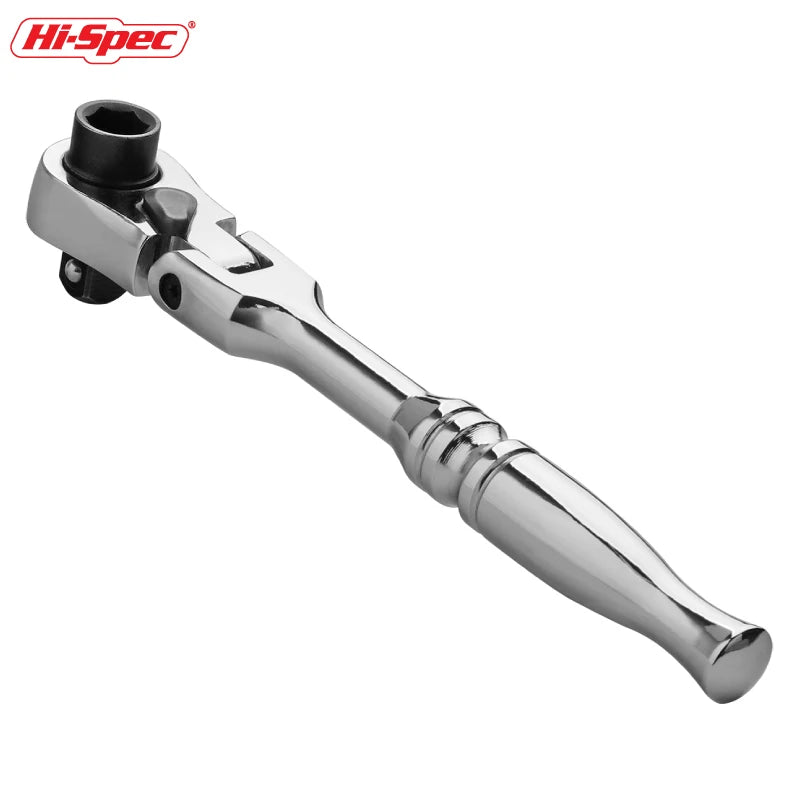 Hi-Spec 2-in-1 Mini Ratchet Wrench Movable Head Handle Double-Ended Socket Wrench Small Fly Torque Spanner Hand Repair Tools