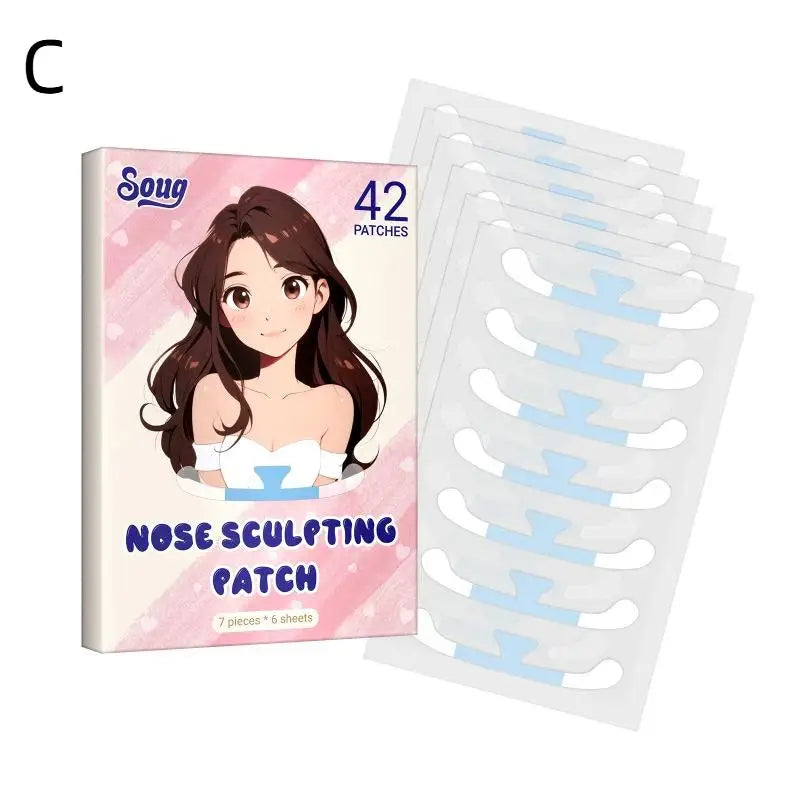 42Pcs Invisible Nose Shrink Patch Shrinking Nose Wing Stickers For Cosplay Special Nose Shrink Beauty Strips Nose Shaper Lifting