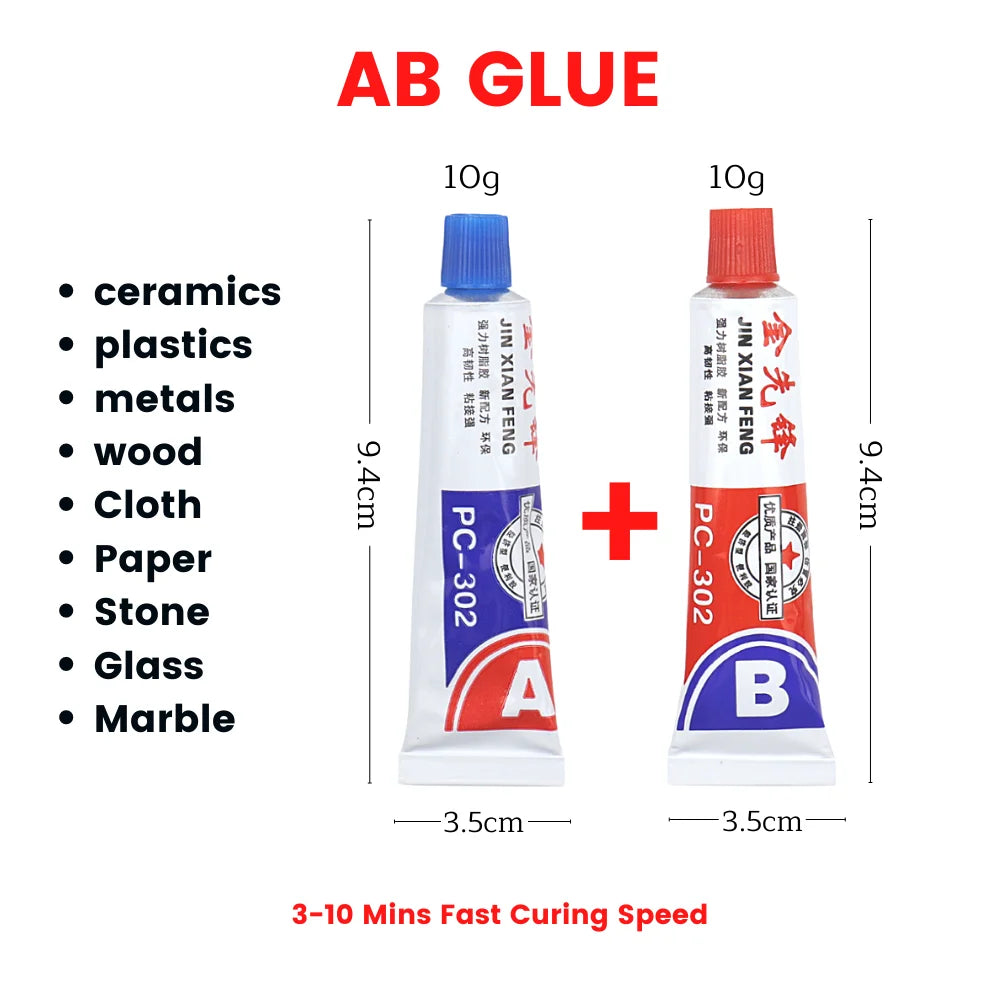 Acrylate Structure Special Quick-Drying AB Glue 20g AB  Glue Glass Metal Stainless Waterproof Strong Adhesive