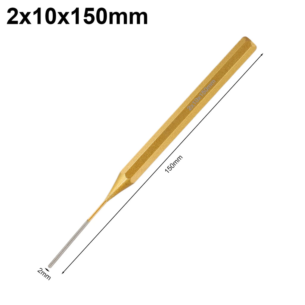 1Pc Heavy Duty Brass Pin Punch Remover 2-10mm With Chisel And Cone Tips For Watch Repair Drilling Marking 150mm