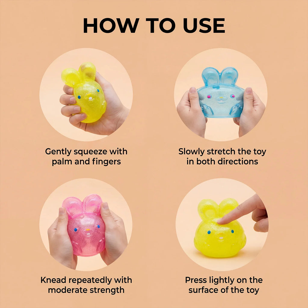 NEW NEEDOH Rabbit Decompression Ball Squeeze Toys Slow Rebound Stress Relief Office Rebound Relax Fidget Toys Kids Adult Gift