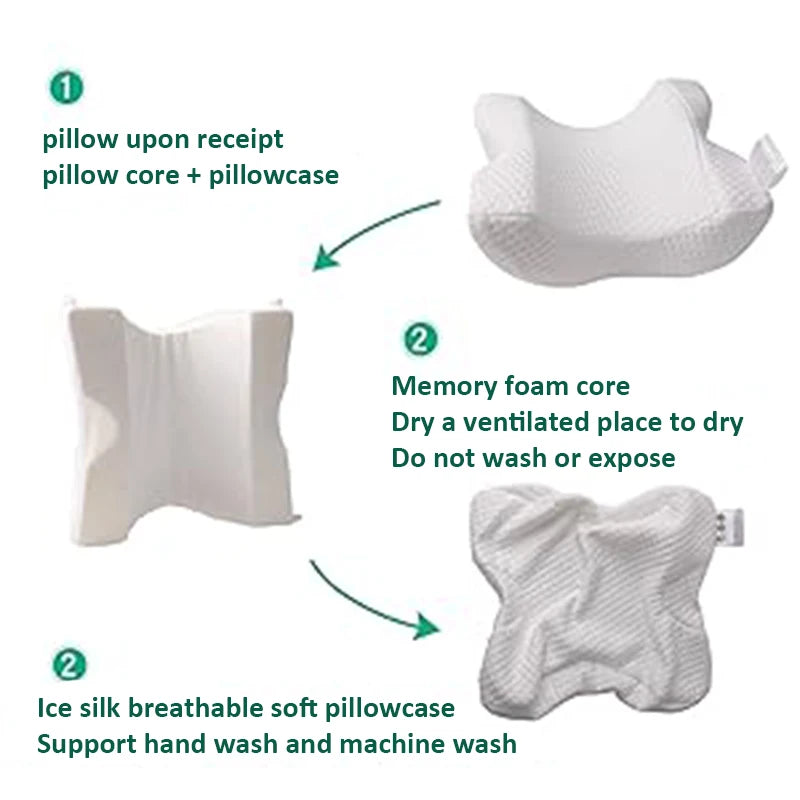 Memory Foam Pillow with Arm Hole Anti-Hand Numb Desk Nap Sleeping Pillow Multifunction Orthopedic Health Neck Couple Pillow