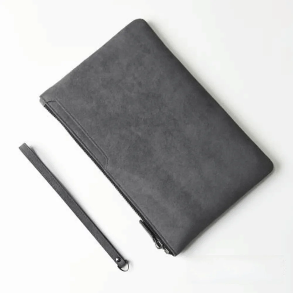 Gifts Portable Men's Business Clutch Bag Large Capaci Coin Purse Handheld Busin Soft Surface Ort Leather Wallet