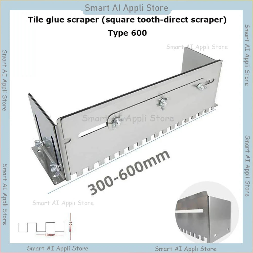 For Fast and Equal Application of Adhesive on the Floor 400-800mm Adjustable Notched Trowel Mortar Comb