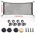 The Car Trunk Storage Net with Extendable Hooks and Nylon Material Is Convenient for Organizing and Can Safely Store Items