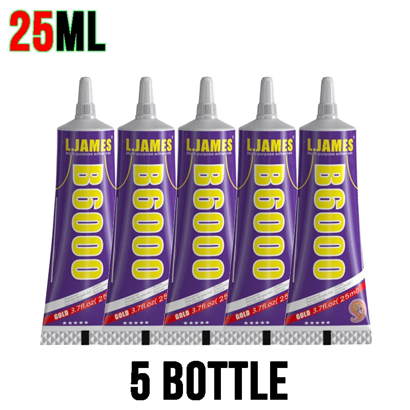 15/25/50/110ML B6000 Clear Contact Adhesive Universal Glass Plastic DIY Phone Repair Glue with Precision Applicator for Electro